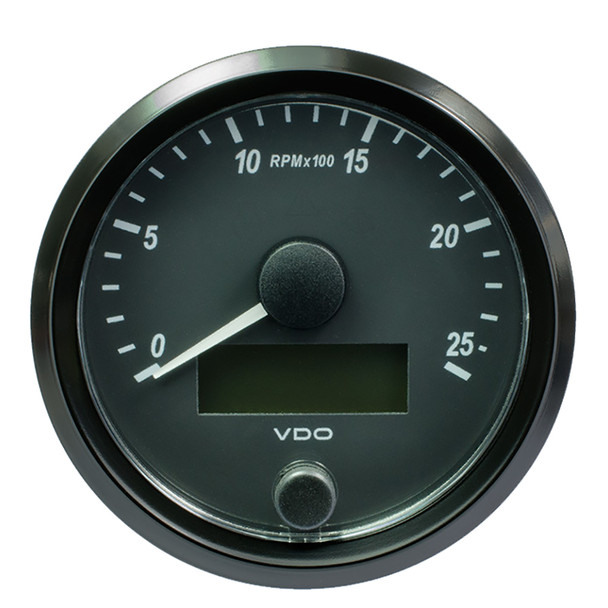 VDO SingleViu 80mm (3-1/8 Inch) Tachometer - 2500 RPM with J1939 CAN Compatibility