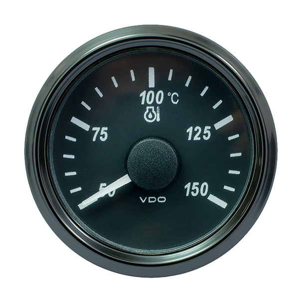 VDO SingleViu 52mm Oil Temperature Gauge - Euro - 150°C - 322-18 Ohm