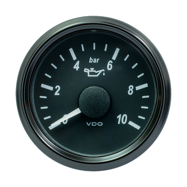 VDO SingleViu 52mm Oil Pressure Gauge – 150 PSI, 0-4.5V with J1939 CAN Compatibility