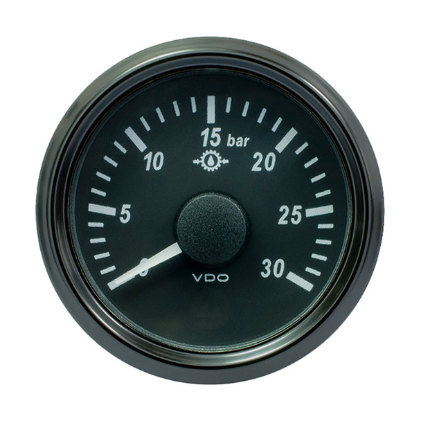 VDO SingleViu 52mm Brake Pressure Gauge (Part A2C3832720030) – 30 Bar, 0-4.5V Analog and J1939 CAN Compatible