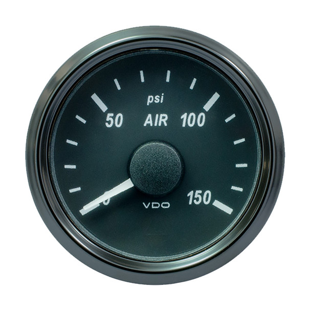 VDO SingleViu 52mm Air Pressure Gauge - 150 PSI - 0-180 Ohm with J1939 CAN Compatibility