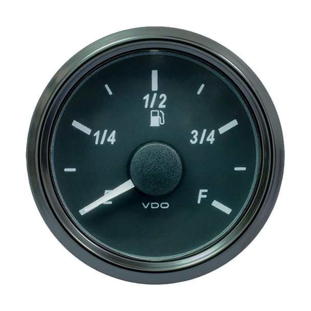 VDO SingleViu 52MM Fuel Level Gauge - E/F Scale - 90-5 Ohm, J1939 & Analog Compatible