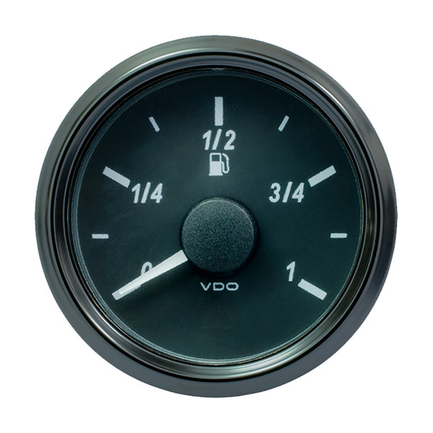 VDO SingleViu 52mm Fuel Level Gauge - Euro - 3-180 Ohm, Advanced Analog and CAN Network Compatibility
