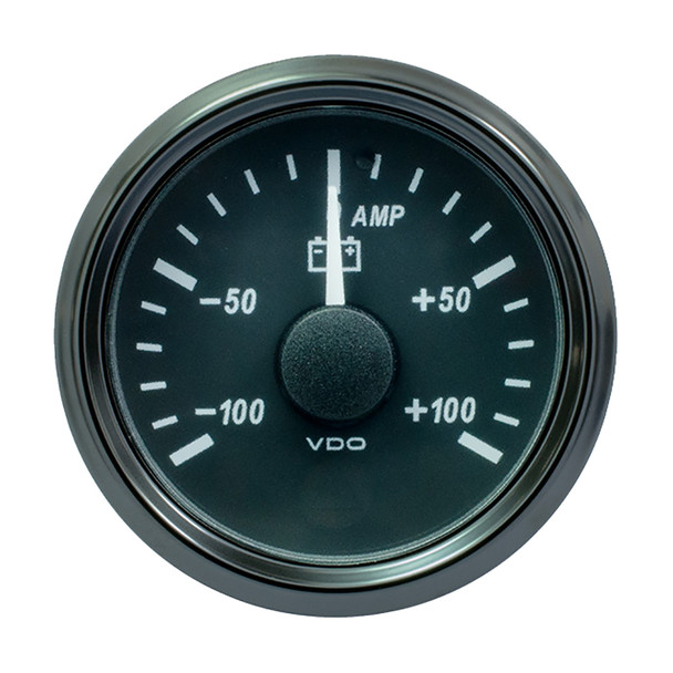 VDO SingleViu 52mm Ammeter - 100 AMP | Dual-Input Analog and J1939 CAN Display