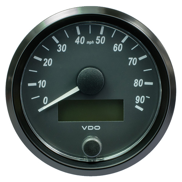 VDO SingleViu 80mm (3-1/8") Speedometer - 90 MPH with J1939 CAN Compatibility