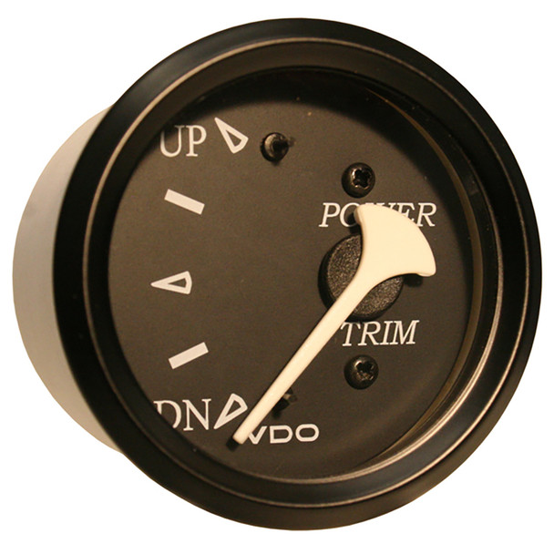 VDO Cockpit Marine Trim Gauge for Mercury, Volvo, Yamaha Engines 2001+ - Black Dial and Bezel