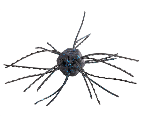 Strike King Tumbleweed Salted Black Blue Flake Soft Bait 4-Pack, TWSLT-2