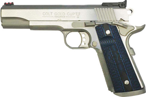 Colt Gold Cup Trophy 38 Super Semi-Auto Pistol with Stainless Steel Frame and G10 Checkered Grips