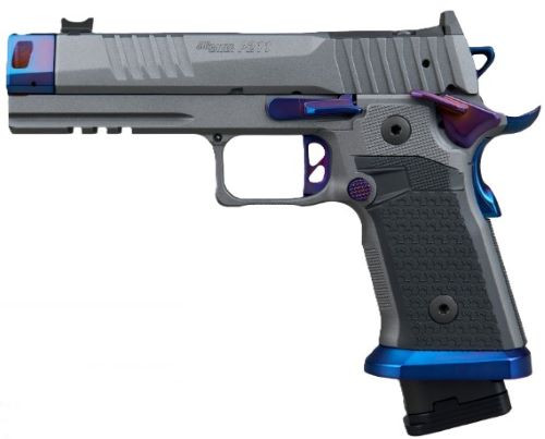 SIG 211F-9-GTO-BLUE P211 GTO Nightshift 9mm Semi-Auto Pistol with Fiber-Optic Sights