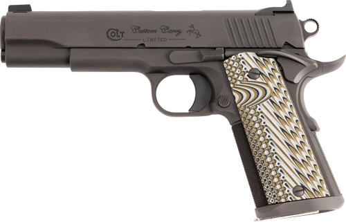 Colt Custom Carry Government 45 ACP Semi-Auto Pistol with 5-Inch Barrel and G10 Grip