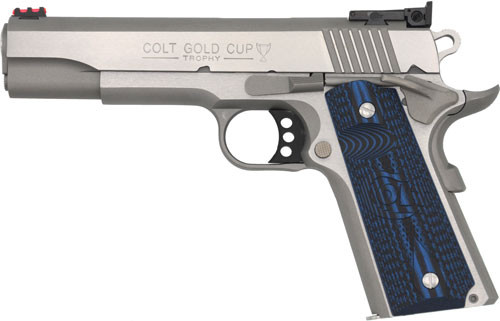 Colt Gold Cup Lite 9mm Pistol with 5-Inch Barrel and Blue G10 Grips
