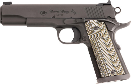 Colt Custom Carry Government 9mm Luger Semi-Auto Pistol with G10 Grip and 5-inch Barrel