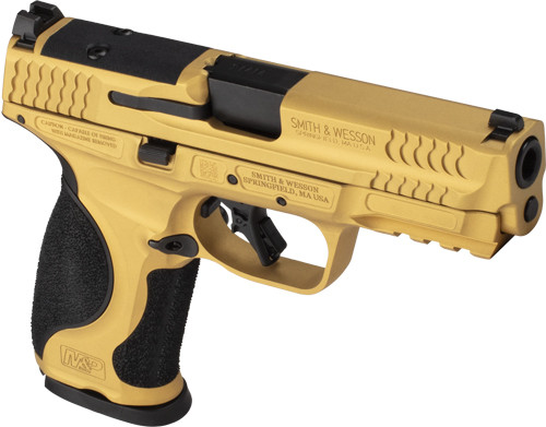 Smith & Wesson M&P9 M2.0 Metal 9mm Semi-Auto Handgun with 4.25 Inch Barrel and Gold Finish