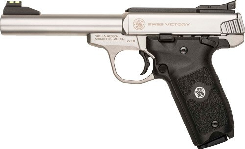 Smith & Wesson SW22 Victory 5.5-inch Semi-Auto Rifle with Adjustable Sights and Stainless Finish