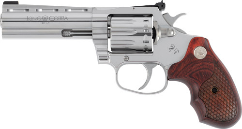 Colt King Cobra .22LR Revolver with 4.25-inch Stainless Barrel and Wood Grips