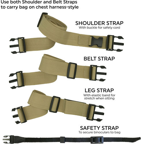 Bino Dock Bino Bag Tan * Versatile Carrying Solution with Adjustable Straps