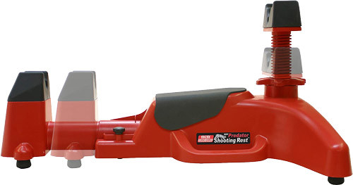MTM Predator Shooting Rest Red - Adjustable Rifle and Handgun Support with Rubber Pads and Wide Footprint
