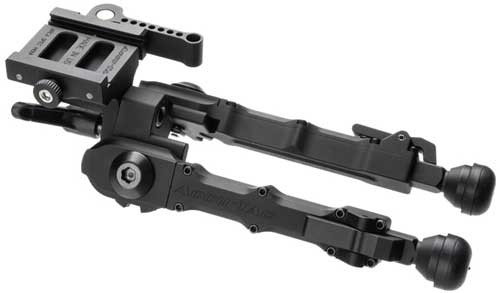 Accu-Tac BIPOD Bolt Rifle BR4 * Flat Black, Adjustable Picatinny Mount, 5.3 to 6.75 Inch Range