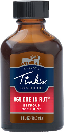 Tinks Deer Lure #69 Doe-in-Rut Buck Scent – 1 oz. Estrous Attractant for Deer Hunting