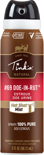 Tinks Deer Lure #69 Doe-in-Rut by Tinks – 3 oz Aerosol Spray for Effective Deer Attraction
