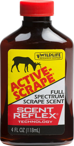 Wildlife Research WRC Deer Lure Active Scrape – 4 fl oz Blended Doe Urine with Estrus Secretions for Effective Deer Hunting