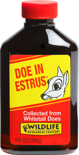 Wildlife Research WRC Deer Lure Doe-in-Estrus – 4 fl oz Natural Doe Urine with Estrus Secretions to Attract Whitetail Bucks
