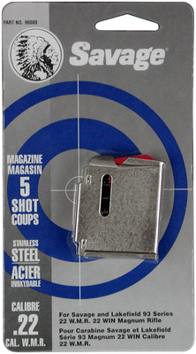 Savage Model 93 Series Stainless Steel Magazine - 5 Rounds for .22 Magnum & .17 HMR
