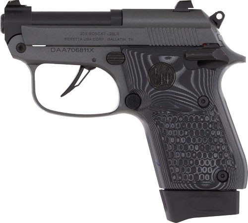 Beretta J20X22R8M2 22 Long Rifle Semi-Auto Pistol with 2.4-Inch Barrel, 8-Round Capacity, Black and Grey Finish