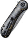 Civivi Elementum 2.96" Damascus Blade Folding Knife with Carbon Fiber Handle