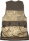 Peregrine Outdoors Wild Hare Clay Target Vest with Cowhide Leather, Khaki, XXX-Large - Model WH425SSKRH3XL