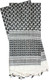 Red Rock Gear Shemagh Head Wrap with 42-Inch Cotton Tactical Scarf, White and Black