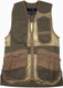 Peregrine Outdoors Wild Hare Clay Target Vest with Genuine Cowhide Leather, Khaki Medium
