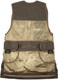 Peregrine Outdoors Wild Hare Clay Target Vest with Genuine Cowhide Leather, Khaki Medium