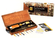 Hoppes Deluxe Gun Cleaning Kit with Wood Storage Case - Universal Firearm Maintenance Set