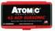 Atomic Ammunition 45 ACP 250 Grain Jacketed Hollow Point Ammo - Reloadable, Reusable Plastic Box
