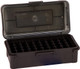 Frankford Arsenal Ammo Box 38 - 50 Rounds Pistol Storage with Hinge Top, Black/Smoke Plastic