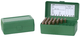 MTM Ammo Box WSM & 45/70 Rifle Storage Container with Flip Top Lid, 50-Round Capacity in Green - Part Number RMLD-50-10
