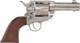Cimarron Pistolero 9mm Single Action Revolver with Nickel Finish and Wood Grips