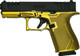 Great Lakes Firearms & Ammo GL19 G-GLD 9mm Luger Semi-Auto Pistol with 4-Inch Barrel and Gold Frame
