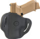 1791 Gunleather BH21SBLL Outside Waistband Belt Holster for GLOCK 17 and Similar Autos, Black Leather, Multi-Fit, Left-Handed