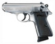 Walther PPK/S .22 LR 3.3-inch Semi-Auto Pistol with Nickel Finish and Adjustable Sights