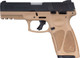 Taurus G3 9mm Semi-Auto Pistol with 15-Round Magazines - Tan Frame and Black Slide