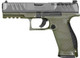 Walther PDP OR 9mm Semi-Auto Pistol with 4.5-Inch Barrel, Green Frame and Black Slide