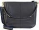 Cameleon Vida Purse - Leather Shoulder Bag in Navy Blue with Dual Zippers