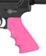 Hogue AR-15 Rubber Grip Handle in Pink with Finger Grooves Part #15007