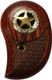 Bond Arms Grip Standard Laminate Rosewood with 2-Tone Silver & Gold Star – Fits Bond Arms Derringers