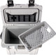 Pelican Cooler IM 14 Quart White/Gray - Durable Injection Molded Design with Easy Carry Cut-Out and Bottle Cap Magnet