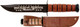 Ka-Bar Knives USMC OEF Afghanistan Combat Knife with Leather Handle and Carbon Steel Blade