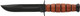 Ka-Bar Fighting and Utility Knife with Carbon Steel Blade and Leather Handle, USMC Marked Sheath – Part Number 1250