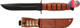 Ka-Bar Fighting and Utility Knife with Carbon Steel Blade and Leather Handle, USMC Marked Sheath – Part Number 1250
